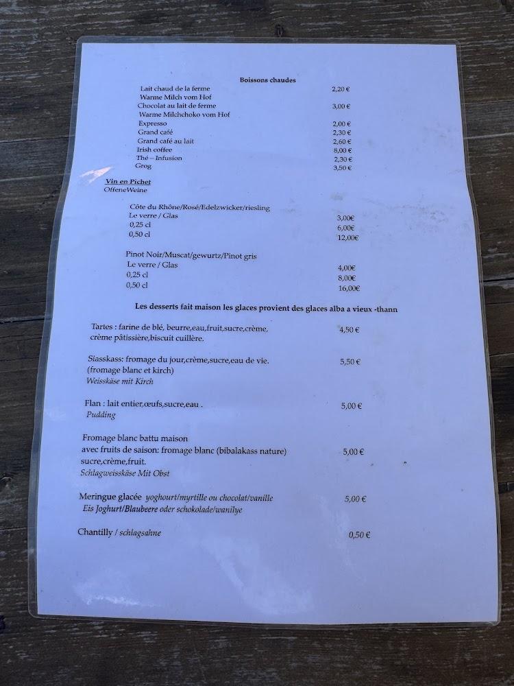 Ferme-Auberge du Haag - Menu Image 2